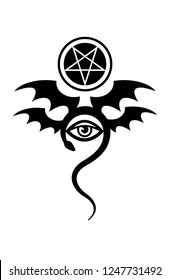 EVIL EYE (The Greater Malefic). 
Mystical Symbol of Black Magic, Emblem of Witchcraft and Sign of Necromancy. [tattoo].