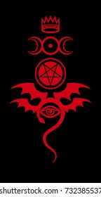 EVIL EYE (The Greater Malefic). 
The Diabolic eerie damn. Evil in its pure form. 
Emblem of Witchcraft and Sign of Necromancy. Mystical symbol.