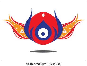 evil eye and tulips