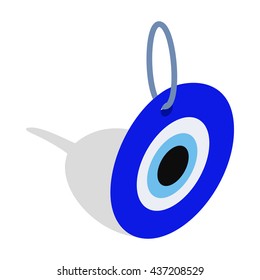 Evil eye, Turkish amulet icon, isometric 3d style