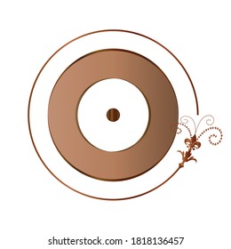 evil eye vector with dark brown colors isolated n white background