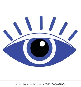 Evil eye vector. eyes symbol, stock illustration. blue turkish. stock illustration