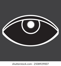 Evil eye vector icon. Black evil eye vector. 