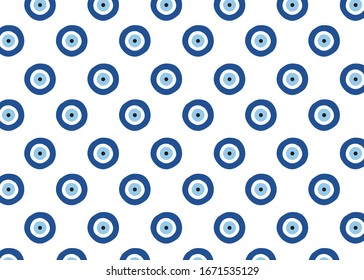 Evil eye vector pattern. Evil eye blue pattern wallpaper. 