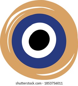 evil eye vector - symbol of protection - blue turkish