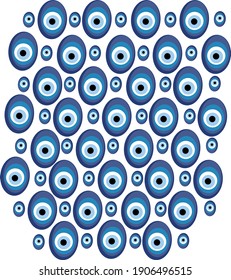 vector de ojo malvado - símbolo de protección - turco azul