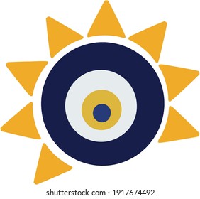 evil eye vector - symbol of protection - blue turkish