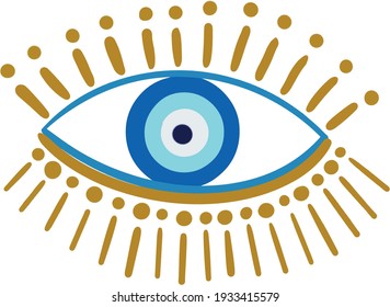 Evil Eye Vector Symbol Protection Blue Stock Vector (Royalty Free ...