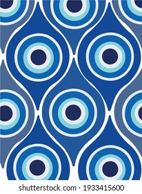 evil eye vector - symbol of protection - blue turkish