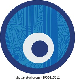 evil eye vector - symbol of protection - blue turkish