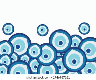 evil eye vector - symbol of protection - blue turkish