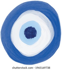 evil eye vector - symbol of protection - blue turkish
