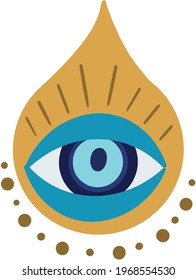 vector de ojo malvado - símbolo de protección - turco azul