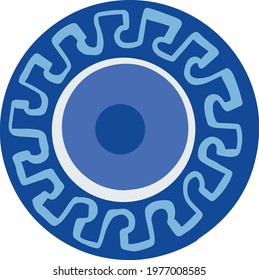evil eye vector - symbol of protection - blue turkish