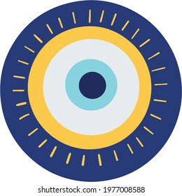 evil eye vector - symbol of protection - blue turkish