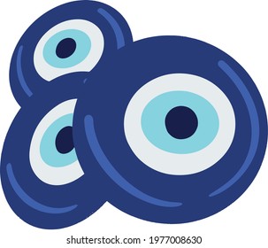 evil eye vector - symbol of protection - blue turkish