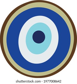 evil eye vector - symbol of protection - blue turkish