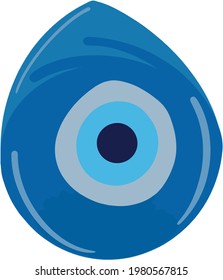 vector de ojo malvado - símbolo de protección - turco azul
