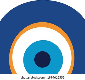 evil eye vector - symbol of protection - blue turkish