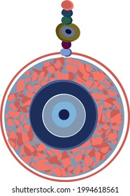 evil eye vector - symbol of protection - blue turkish