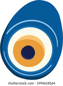 evil eye vector - symbol of protection - blue turkish