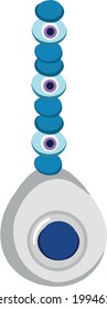 evil eye vector - symbol of protection - blue turkish
