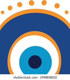 evil eye vector - symbol of protection - blue turkish