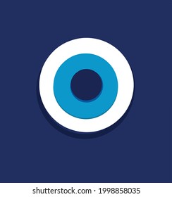evil eye vector - symbol of protection - blue turkish