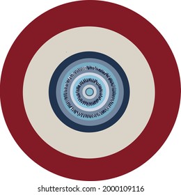 evil eye vector - symbol of protection - blue turkish