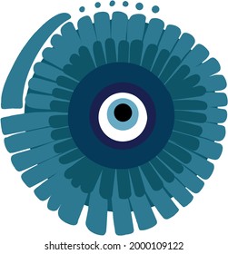 vector de ojo malvado - símbolo de protección - turco azul