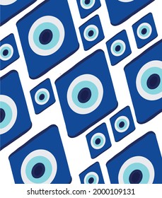 evil eye vector - symbol of protection - blue turkish