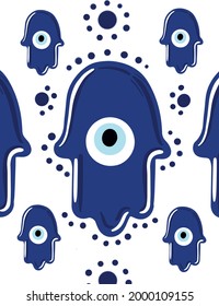 evil eye vector - symbol of protection - blue turkish