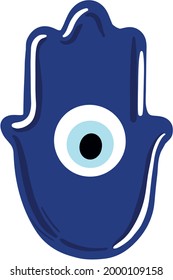vector de ojo malvado - símbolo de protección - turco azul