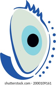 vector de ojo malvado - símbolo de protección - turco azul