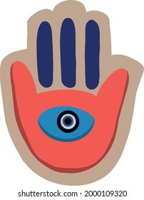 vector de ojo malvado - símbolo de protección - turco azul