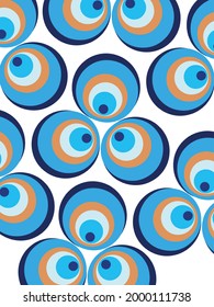 evil eye vector - symbol of protection - blue turkish