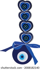evil eye vector - symbol of protection - blue turkish