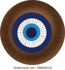 evil eye vector - symbol of protection - blue turkish