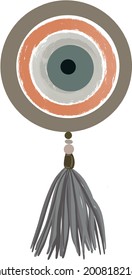 böser Augenvektor - Symbol des Schutzes - blauer Türkisch