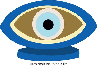 evil eye vector - symbol of protection - blue turkish