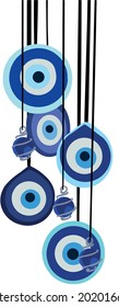 evil eye vector - symbol of protection - blue turkish