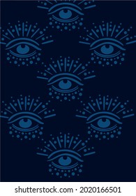 evil eye vector - symbol of protection - blue turkish