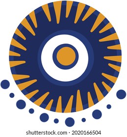 evil eye vector - symbol of protection - blue turkish