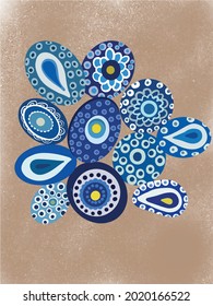 evil eye vector - symbol of protection - blue turkish