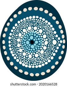 evil eye vector - symbol of protection - blue turkish