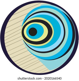 evil eye vector - symbol of protection - blue turkish