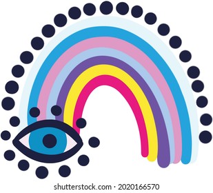 vector de ojo malvado - símbolo de protección - turco azul