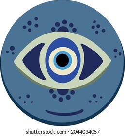 evil eye vector - symbol of protection - blue turkish