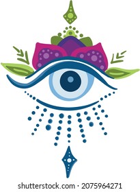 evil eye vector - symbol of protection - blue turkish