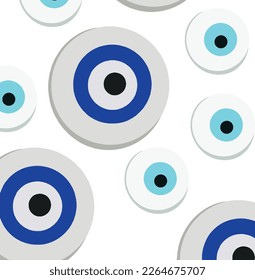 Evil eye vector - symbol of protection - blue turkish and greek eye